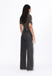 Rhue High Wide in Aged Black