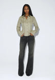 Mila Seam Shirt in Washed Beige