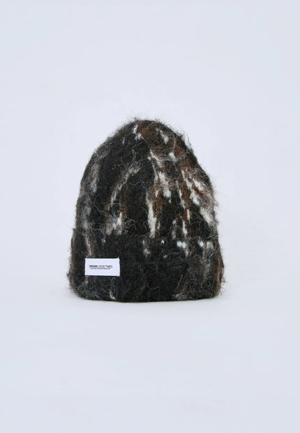 Kiwa Beanie in Black Off White Scribble