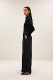 Frida Pinstripe Pants in Midnight