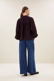 Jess Blouse in Wine Check