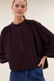 Jess Blouse in Wine Check