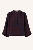 Jess Blouse in Wine Check