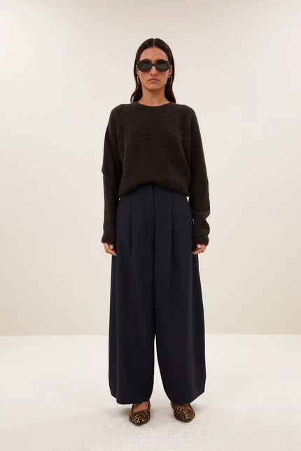 Polly Pullover in Deep Brown