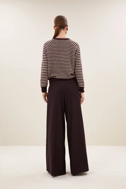 Sally Stripe Pullover in Burgundy Crush Stripe