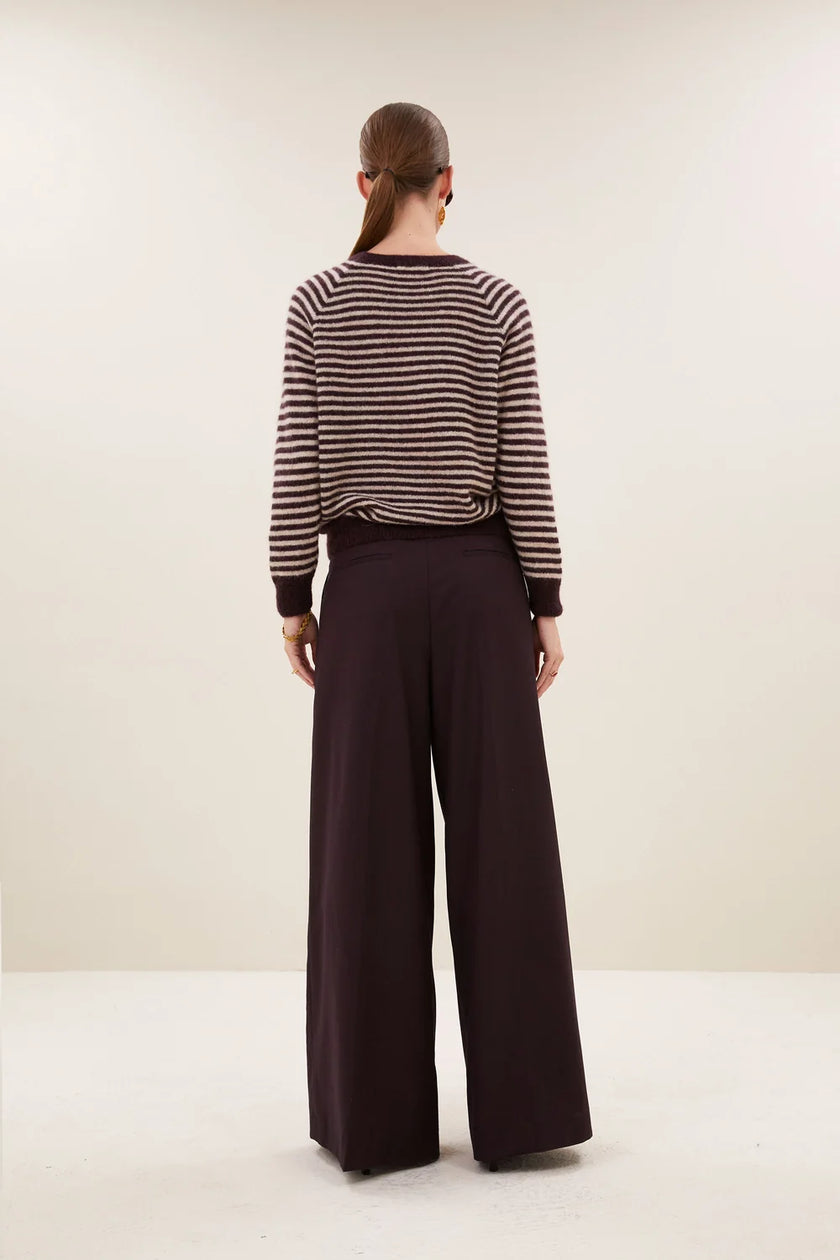Sally Stripe Pullover in Burgundy Crush Stripe