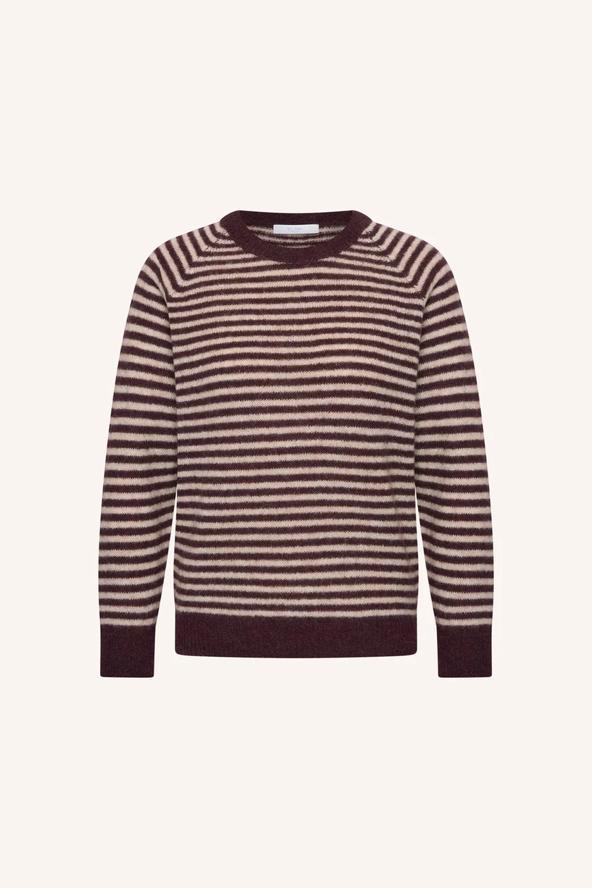 Sally Stripe Pullover in Burgundy Crush Stripe