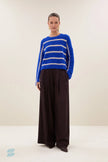 Vide Stripe Pullover in Off White Stripe