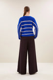 Vide Stripe Pullover in Off White Stripe