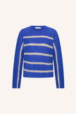 Vide Stripe Pullover in Off White Stripe