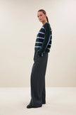 Vide Stripe Pullover in Green Cloud Stripe