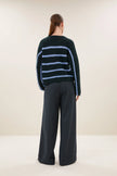 Vide Stripe Pullover in Green Cloud Stripe