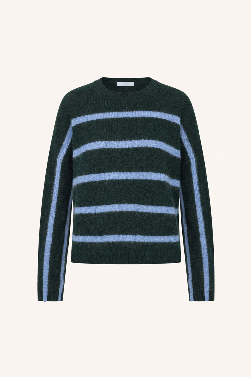 Vide Stripe Pullover in Green Cloud Stripe