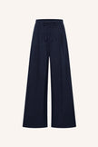 Pelle Satin Stripe Pants in Night Sky
