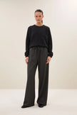 Pelle Herringbone Pants in Black Herringbone