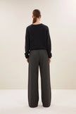 Pelle Herringbone Pants in Black Herringbone