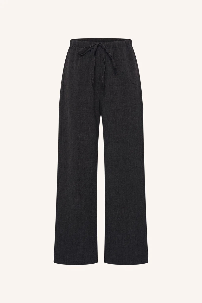 Pelle Herringbone Pants in Black Herringbone