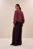 Malyn Logo Sweater in Burgundy Crush