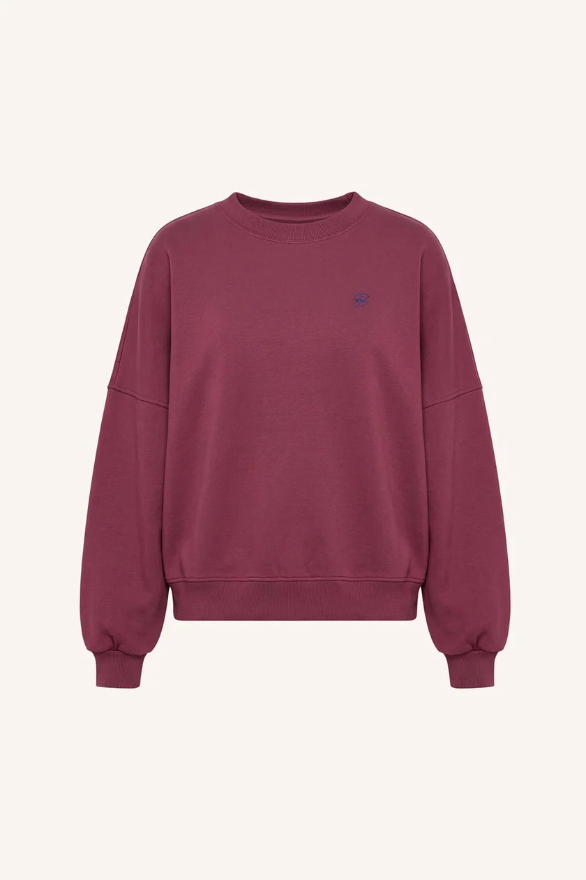 Malyn Logo Sweater in Burgundy Crush