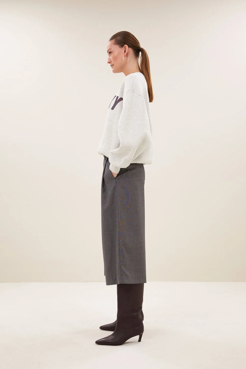 Lili Speed Sweater in Light Grey Melee