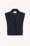 Bobi Pinstripe Gilet in Midnight