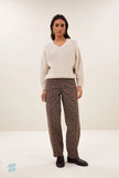Lew Cheetah Chocolate Pants in Chocolate Brown
