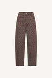 Lew Cheetah Chocolate Pants in Chocolate Brown