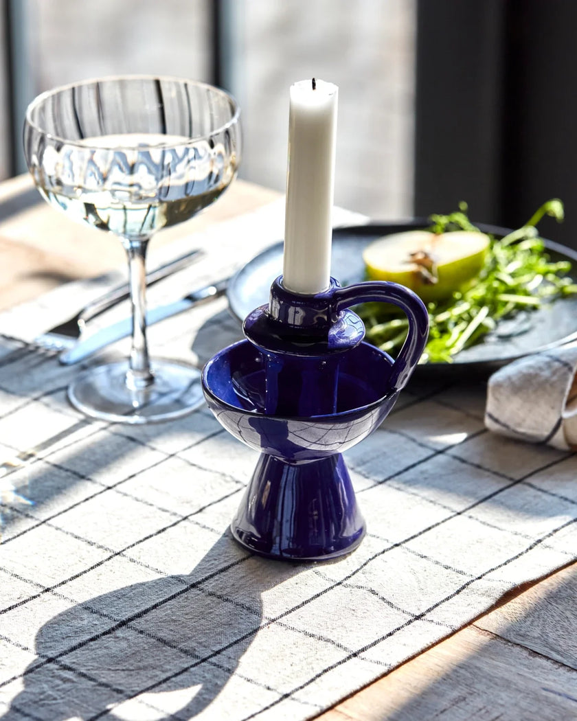 Candle Holder in Blue