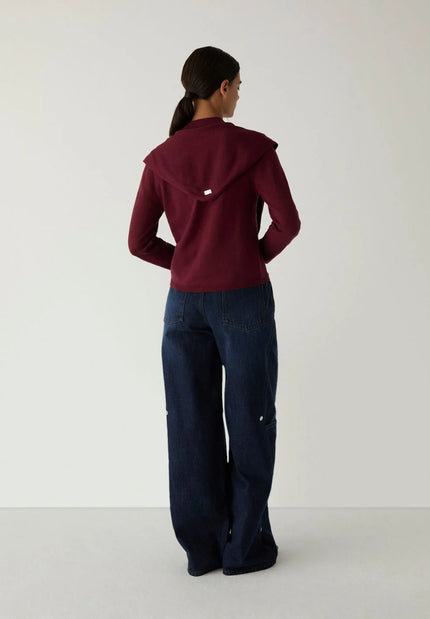 Frida Plum Zipper Knit