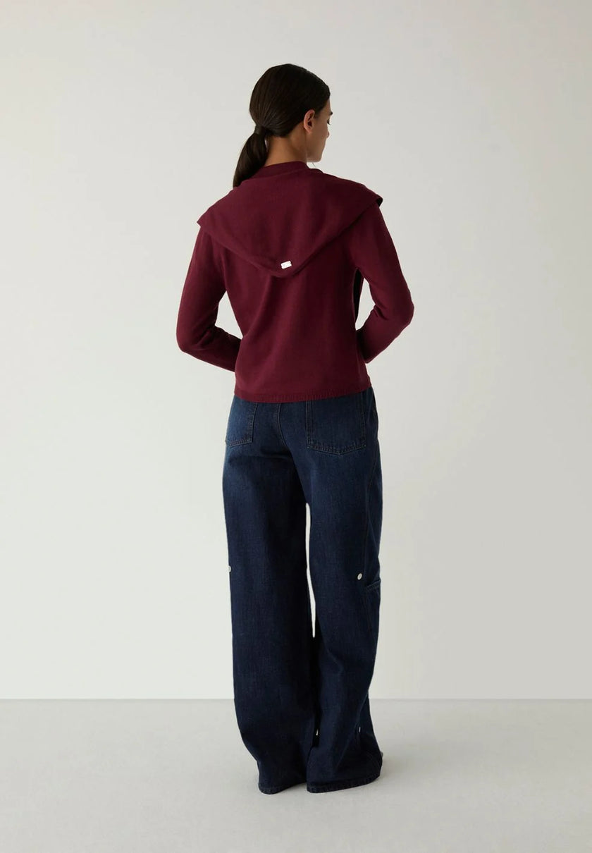 Frida Plum Zipper Knit