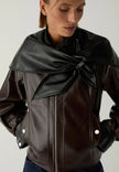 Noor Brown Bomber Jacket