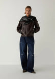 Noor Brown Bomber Jacket