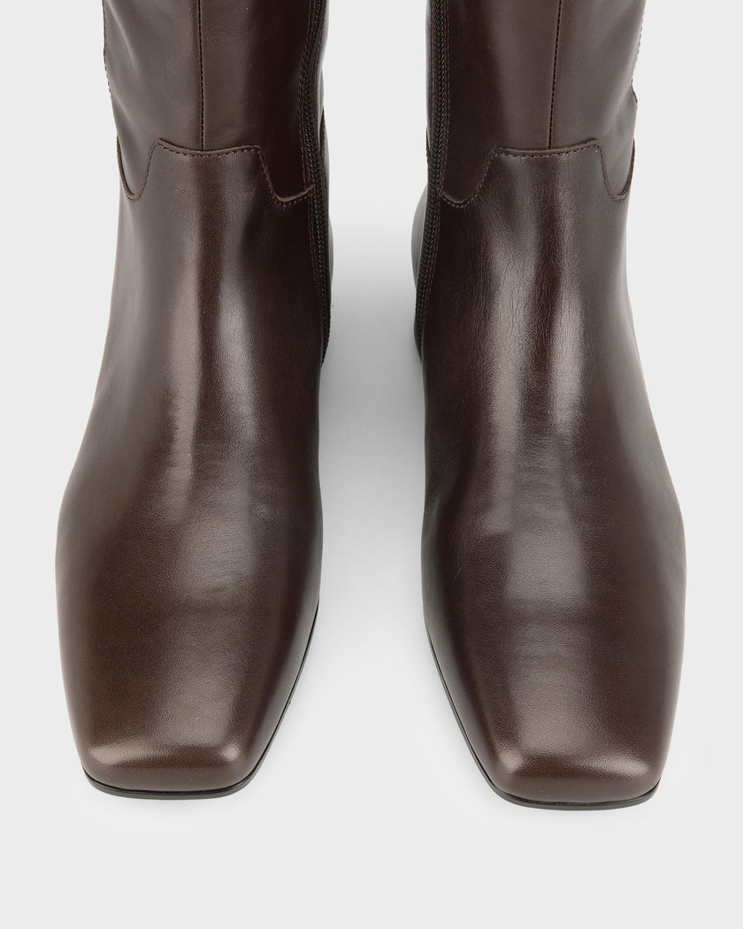 Mona High Boots in Chocolate