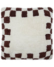 Cushion Cover in Chess Brown and Off-white