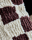 Cushion Cover in Chess Brown and Off-white