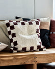 Cushion Cover in Chess Brown and Off-white