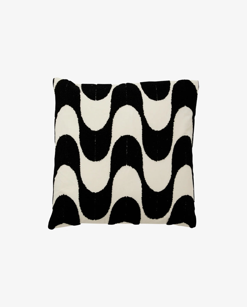 Coxa Cushion Cover in Ivory/Black