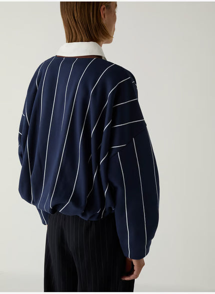 Kelly Navy Striped Sweatshirt