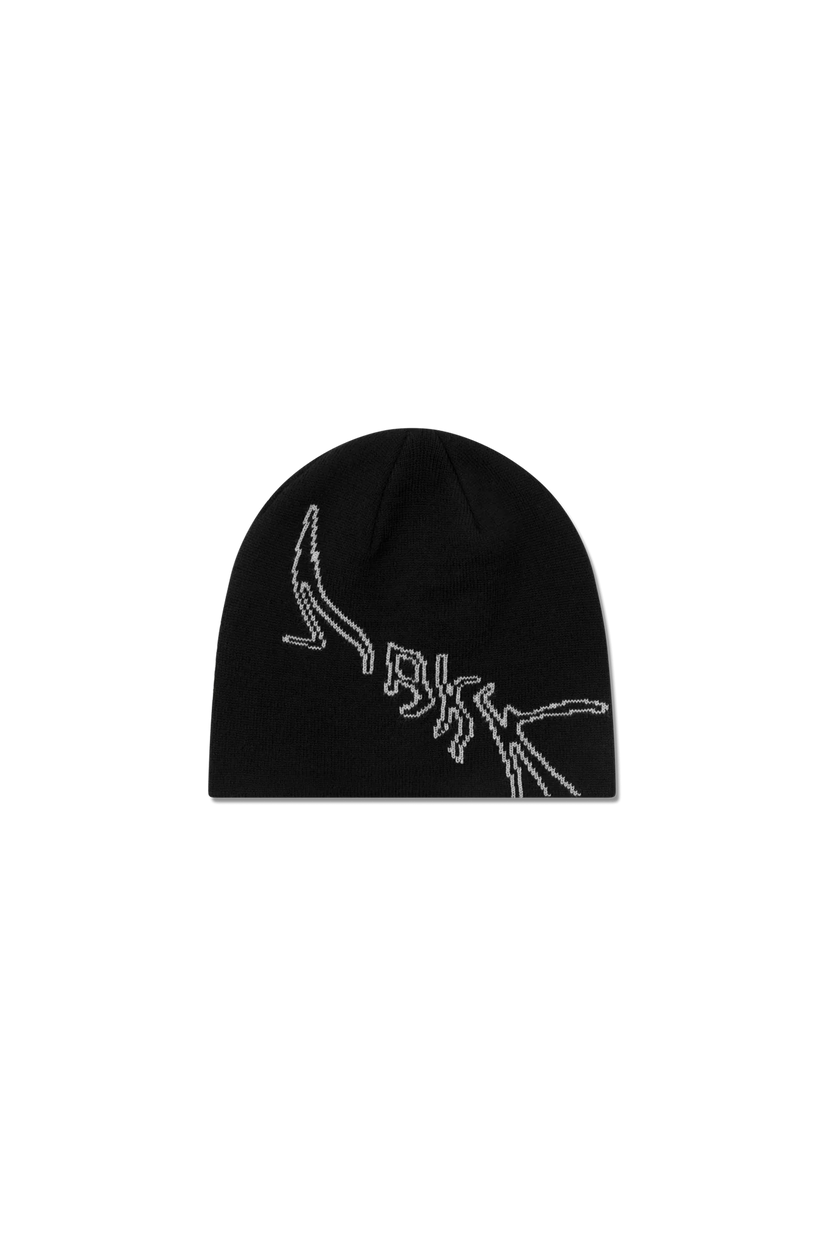 Graphic Beanie in Black