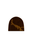 Graphic Beanie in Chocolate Yellow