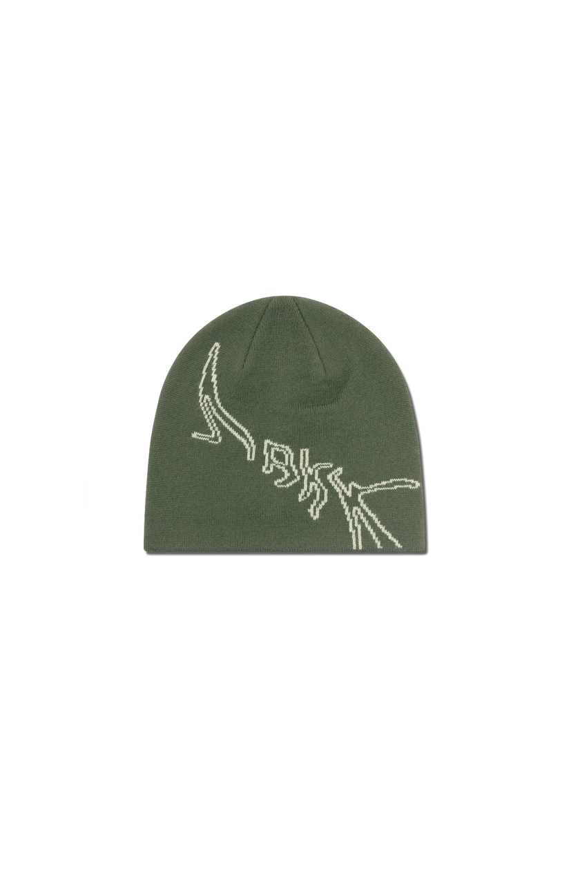 Graphic Beanie in Khaki