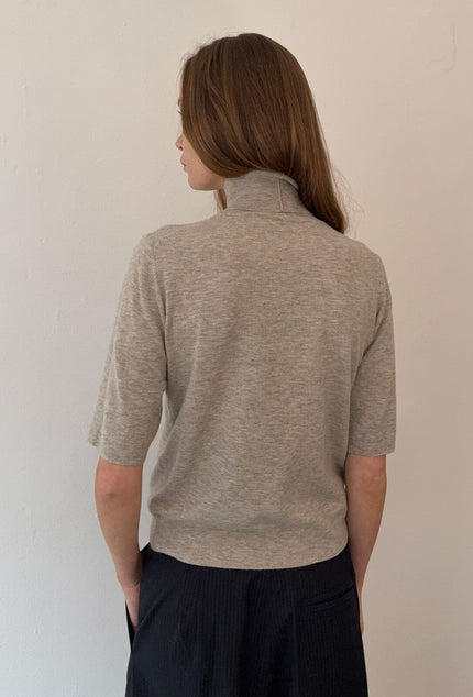 Aksa Knit in Beige Melange