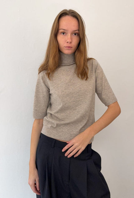 Aksa Knit in Beige Melange