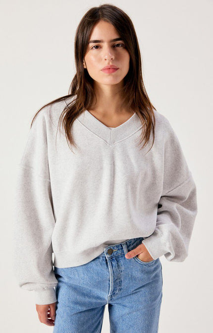 Baptown Sweater in Grey Melange