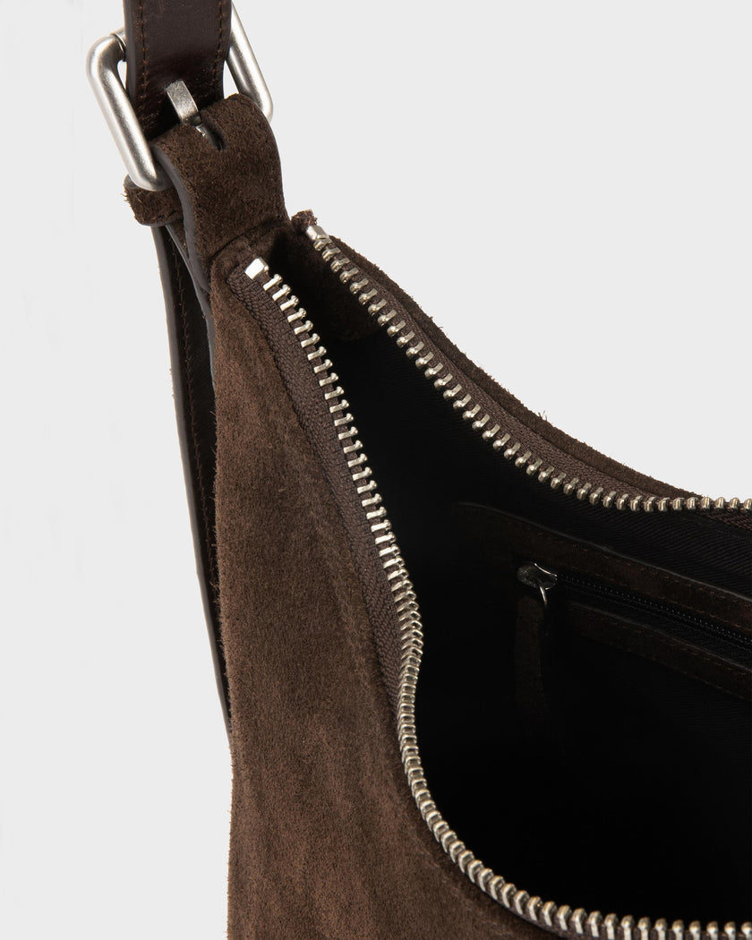 Bari Suède Handbag in Coffee