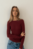 Bianca Knit in Wine Red