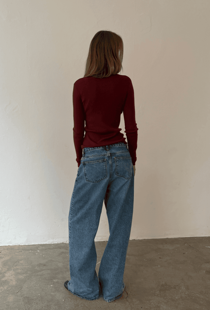 Bianca Knit in Wine Red
