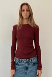 Bianca Knit in Wine Red