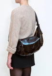 Bianca Glossy Bag in Umber Brown