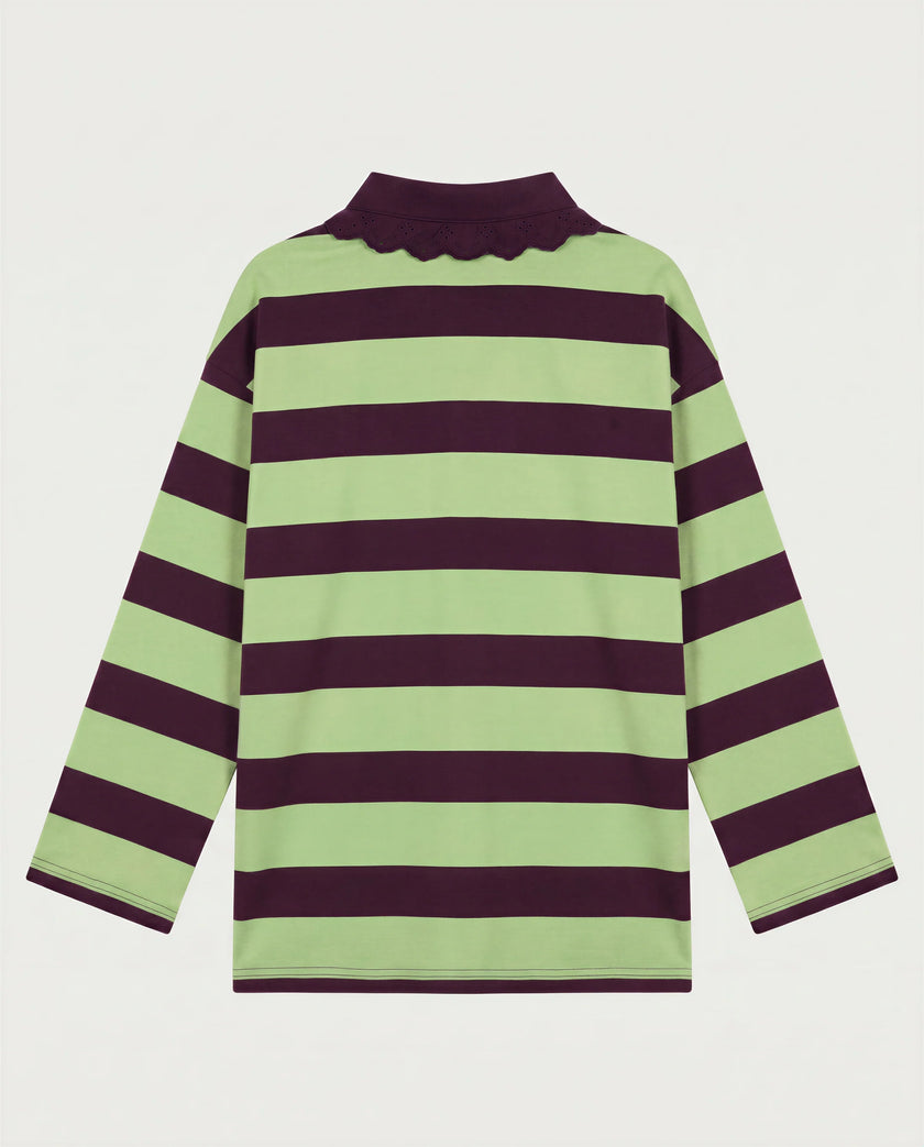 Danila Polo Wide Longsleeve in Green